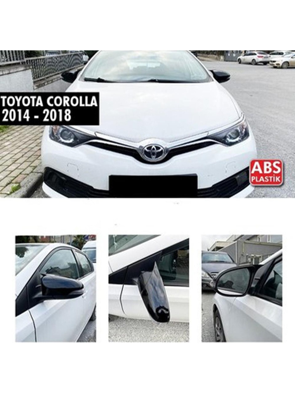 110000078143468 TOYOTA COROLLA 13-18/AVENSIS 14-18/VERSO 14-18/CHR 16-19/AURIS 12-18 YARASA AYNA KAPAĞI P.BLACK - Görsel 1