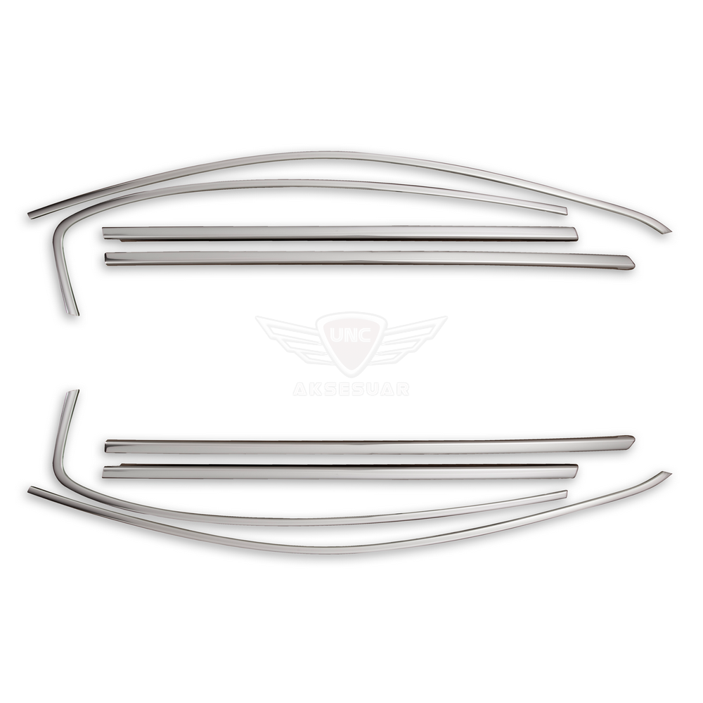 111043 Fiat Egea Cam Çerçevesi 2015- HB/SD Cross Paslanmaz Çelik - Görsel 1