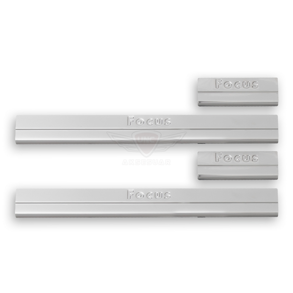 112091 Ford Focus 3 Kapı Eşiği 2011-2017 Paslanmaz Çelik - Görsel 1