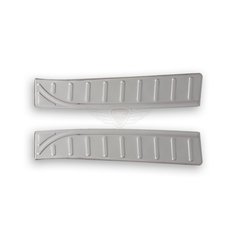 113018 (1) Renault Clio 4 Tampon Üstü Koruma 2012-2018 Paslanmaz Çelik - Görsel 1