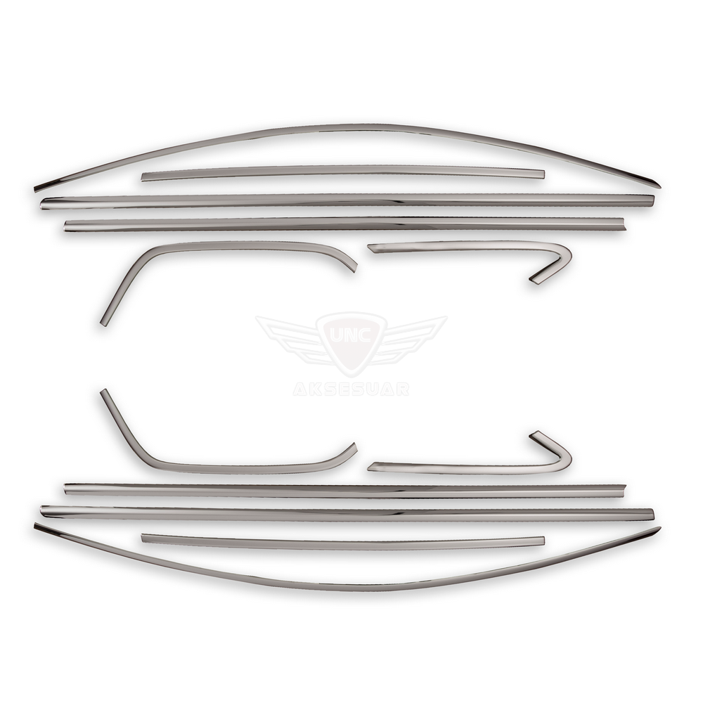 114054 VW Golf 7 Cam Çerçevesi 2013- Paslanmaz Çelik - Görsel 1