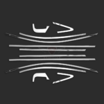 Honda Civic Cam Çerçevesi 2012- Paslanmaz Çelik - Görsel 2