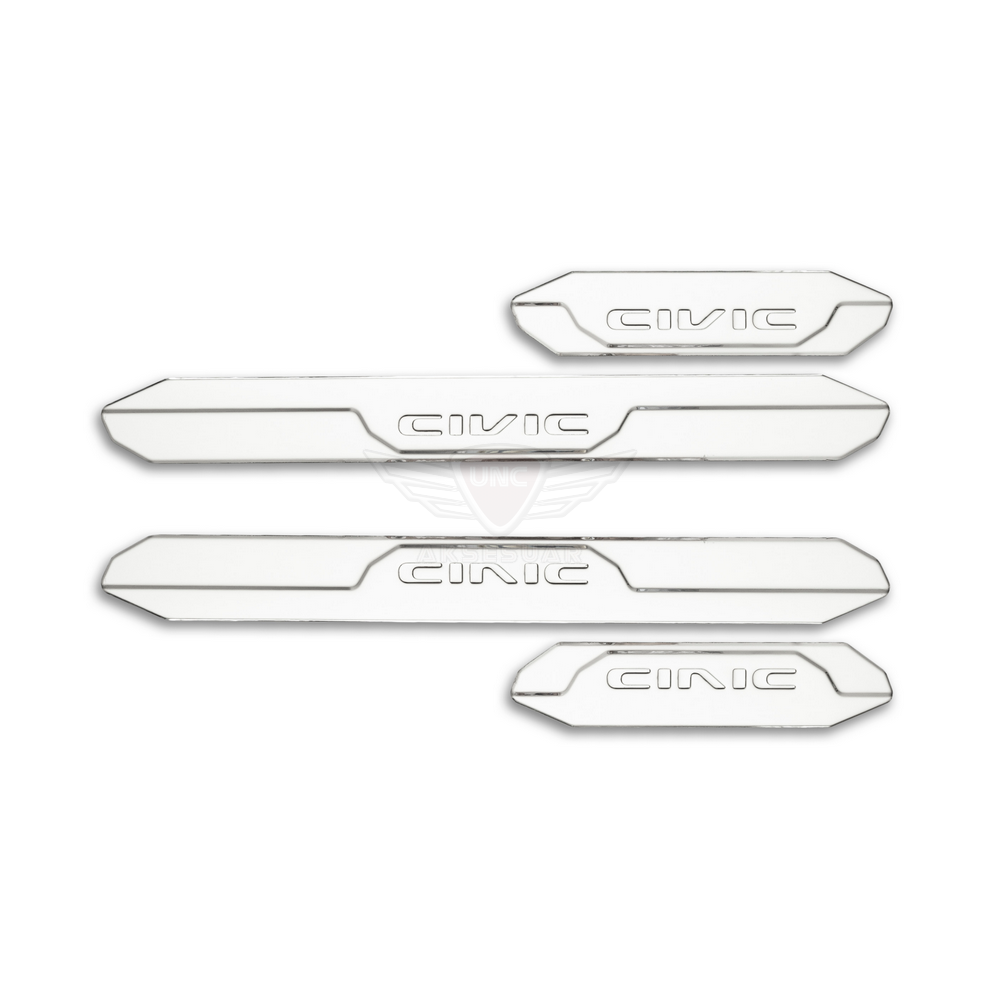 119012 Honda Civic Kapı Eşiği 2016- Paslanmaz Çelik - Görsel 1