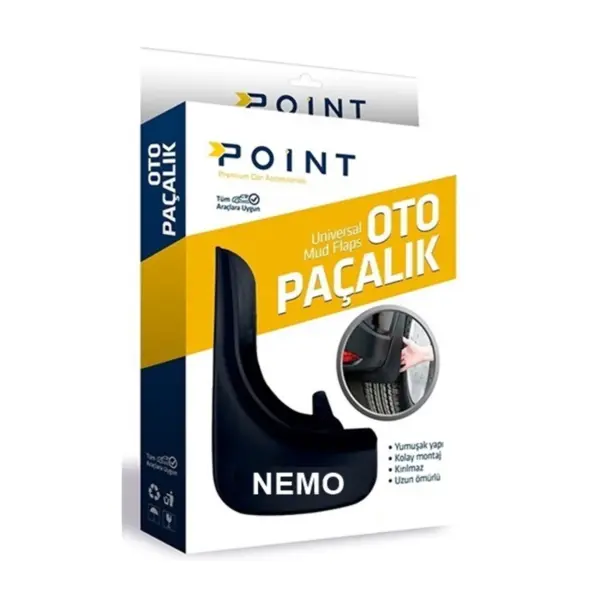 Citroen Nemo Yazılı Paçalık Tozluk Çamurluk Siyah 2'li