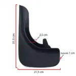 Ford Courier Paçalık Tozluk Çamurluk Universal Siyah 2'li - Görsel 2