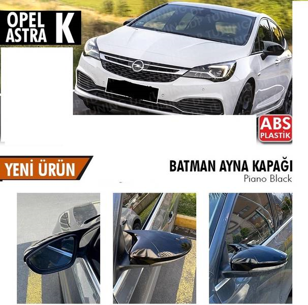 17482 OPEL ASTRA K 15-19 YARASA AYNA KAPAĞI P.BLACK - Görsel 1