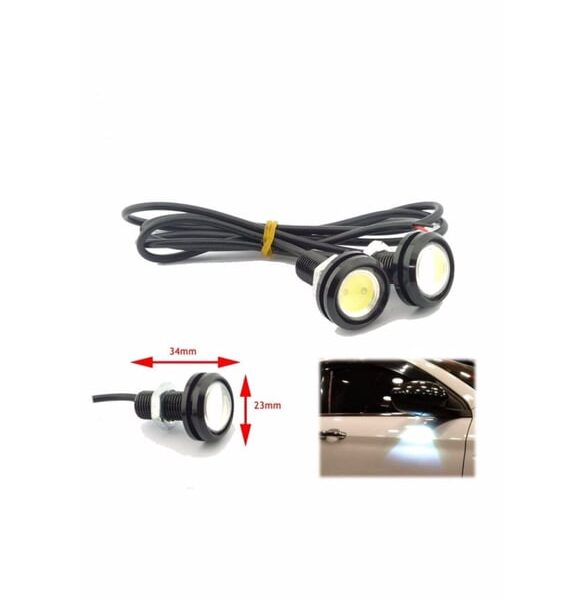 LAMBA AYNA ALTI GÜNDÜZ FARI KARTAL GÖZ COB 12V BEYAZ