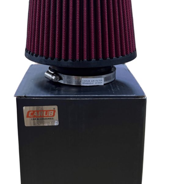 HAVA FİLTRESİ KISA TİP 76MM 16CM KIRMIZI