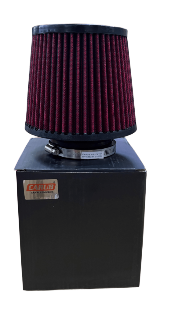 24216 HAVA FİLTRESİ KISA TİP 76MM 16CM KIRMIZI - Görsel 1