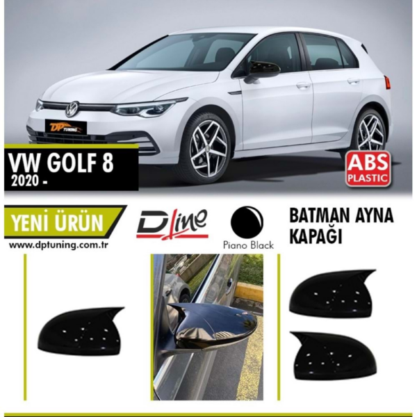 VW GOLF 8 2020- YARASA AYNA KAPAĞI P.BLACK