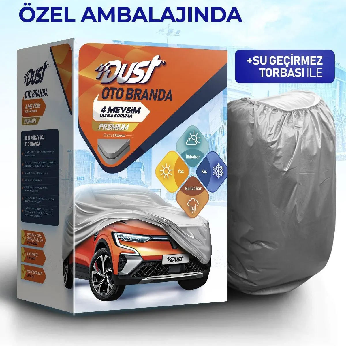 6a6d716e6b994bf9832d09a160739d39 DUST PREMIUM OTO BRANDA SEDAN ARAÇLAR İÇİN UYUMLU - Görsel 1