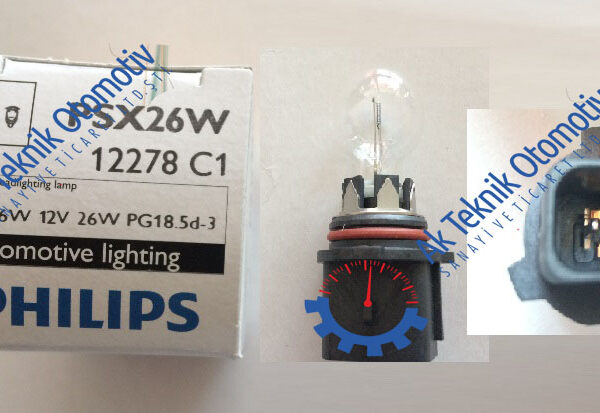 PHILIPS 12V PSX 26W SOKETLI AMPUL ARACA OZEL