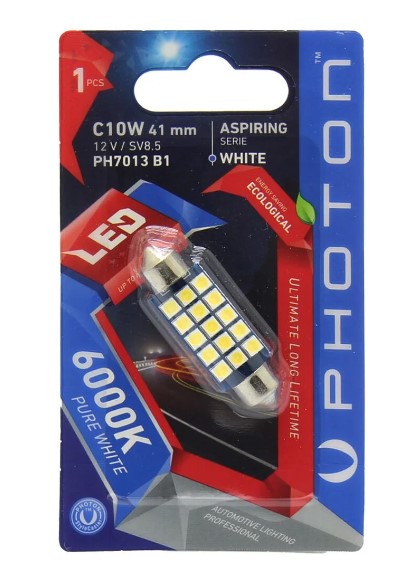 C10W 12V CANBUS 8 LI 41MM SOFIT LED AMPUL TEKLI BLISTER KUTU (ADET)