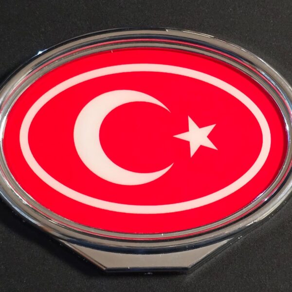 Oval Krom Çerçeve Arma Bayrak