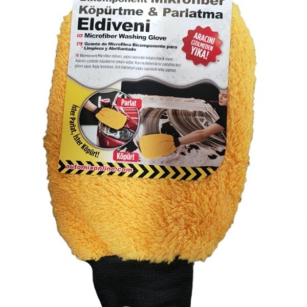 MİKROFİBER KÖPÜRTME PARLATMA ELDİVENİ BİKOMPONENT