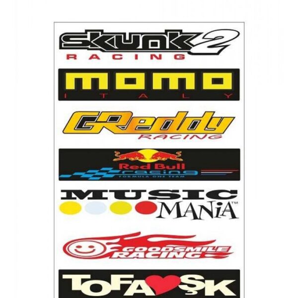 ÇIKARTMA MOMO MOTOR SET 7'Lİ SKUNK RACİNG