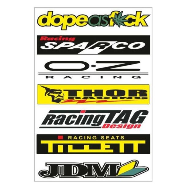 ÇIKARTMA MOMO MOTOR SET 7'Lİ RACİNG SPARCO