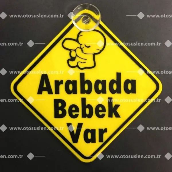 Arabada Bebek Var Dekor Levha