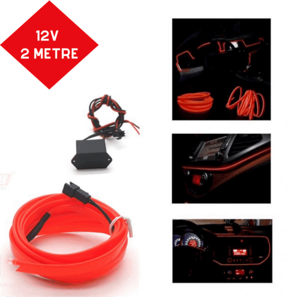 ŞERİT NEON KIRMIZI 12V 2METRE