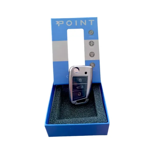 volkswagen Polo 2018 Sustalı Anahtar Uyumlu Silikon Oto Anahtar Kumanda Kabı Kılıf Füme