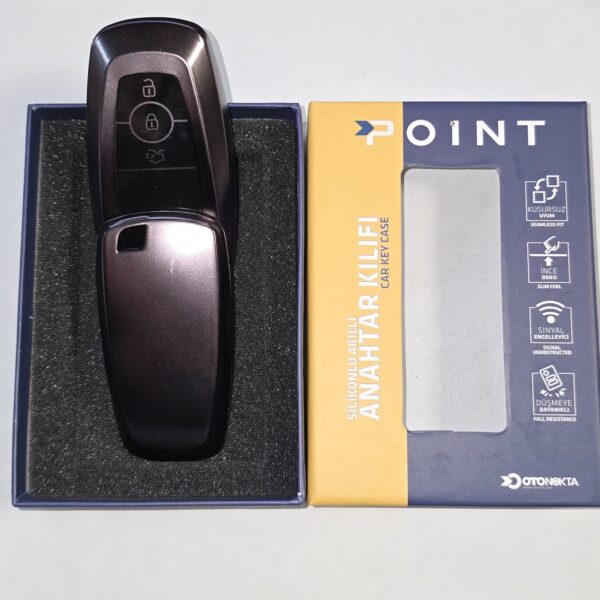 FORD Custom 2024- Buton Silikon Oto Anahtar Kumanda Kabı Kılıf Gri