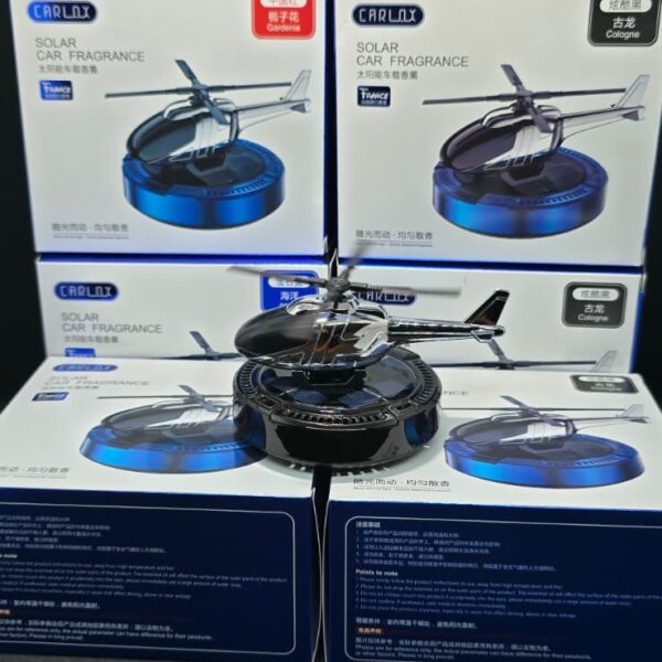 Güneş Enerjili Helikopter Araba Koku Salar Siyah