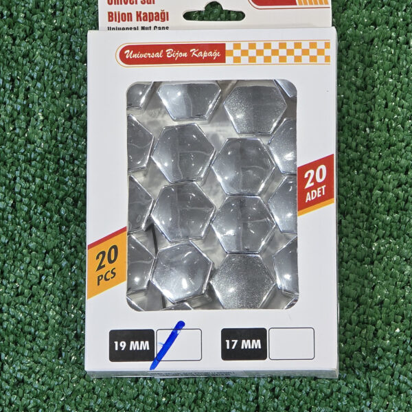 Universal Bijon Kapağı Gümüş 20 Adet Set