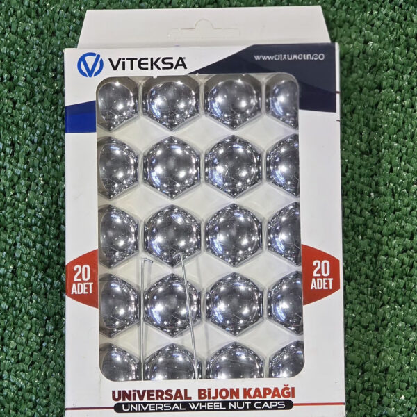 Viteksa Universal Bijon Kapağı Gümüş 20 Adet Set