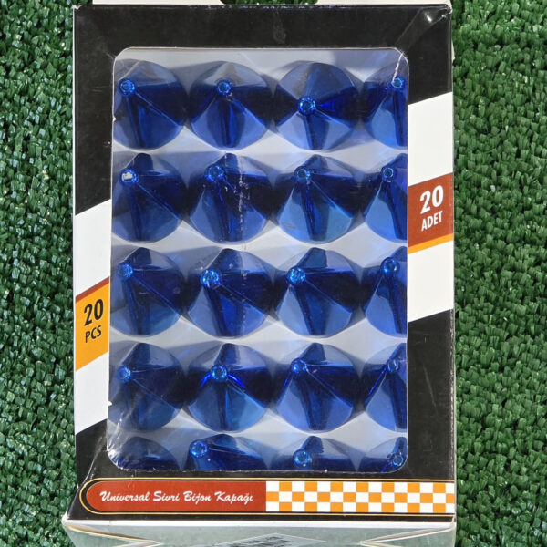 Universal Sivri Bijon Kapağı Mavi 20 Adet Set