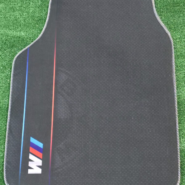 Sport Çizgili Universal Oto Taban Paspası Tekli Lateks Kaymaz Siyah