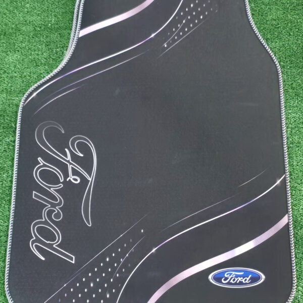 4 Adet Siyah Gri Tasarımlı Universal Oto Paspas Seti – Kaymaz Tabanlı Araç İçi Zemin Koruyucu