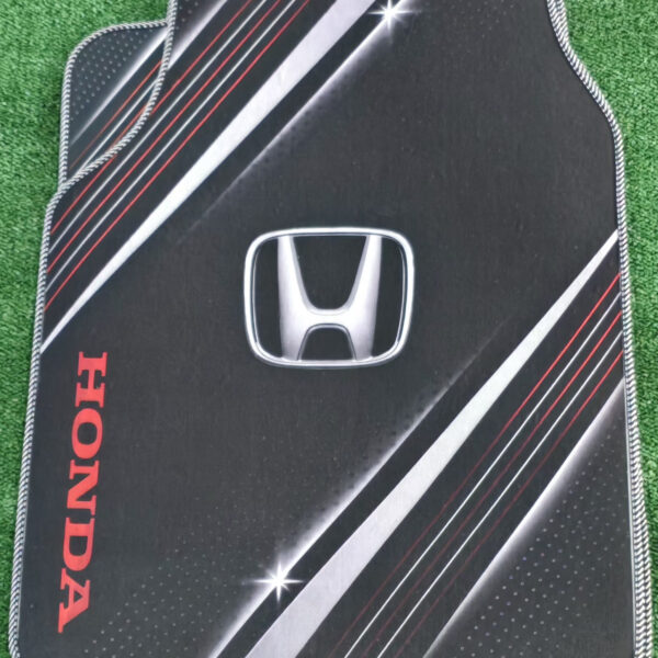 4 Adet Siyah Kırmızı Çizgili Universal Oto Paspas Seti – Kaymaz Tabanlı Araç İçi Paspas