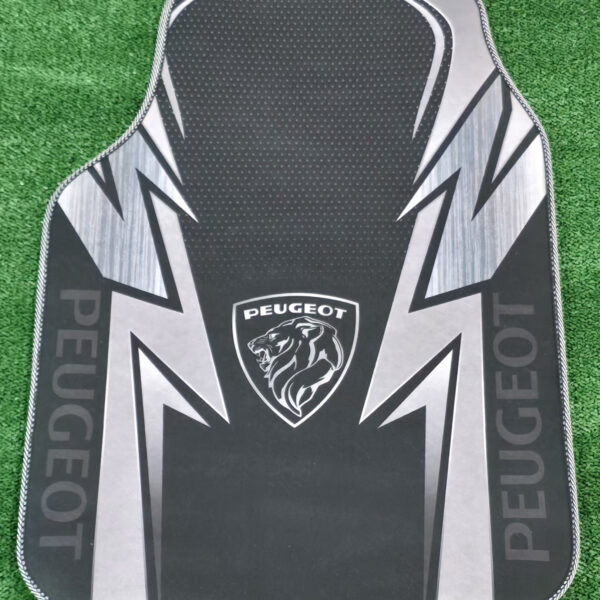 4 Adet Siyah Gri Sport Tasarımlı Universal Oto Paspas Seti – Kaymaz Tabanlı Araç Paspası