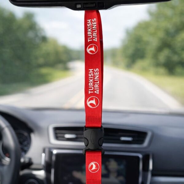 Türk Hava Yolları Desenli Araç Dikiz Aynası Askı İpi