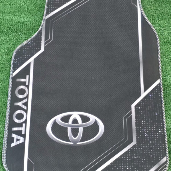 4 Adet Siyah Gri Modern Tasarımlı Universal Oto Paspas Seti – Kaymaz Tabanlı Araç Paspası