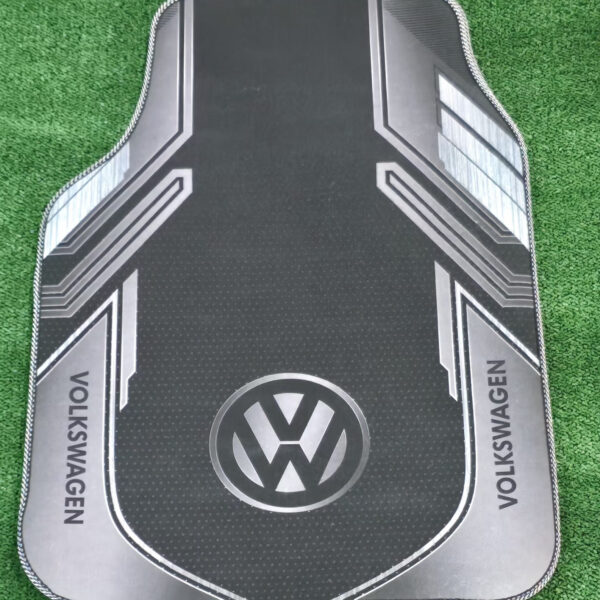 4 Adet Siyah Gri Modern Tasarımlı Universal Oto Paspas Seti – Kaymaz Tabanlı Araç Paspası