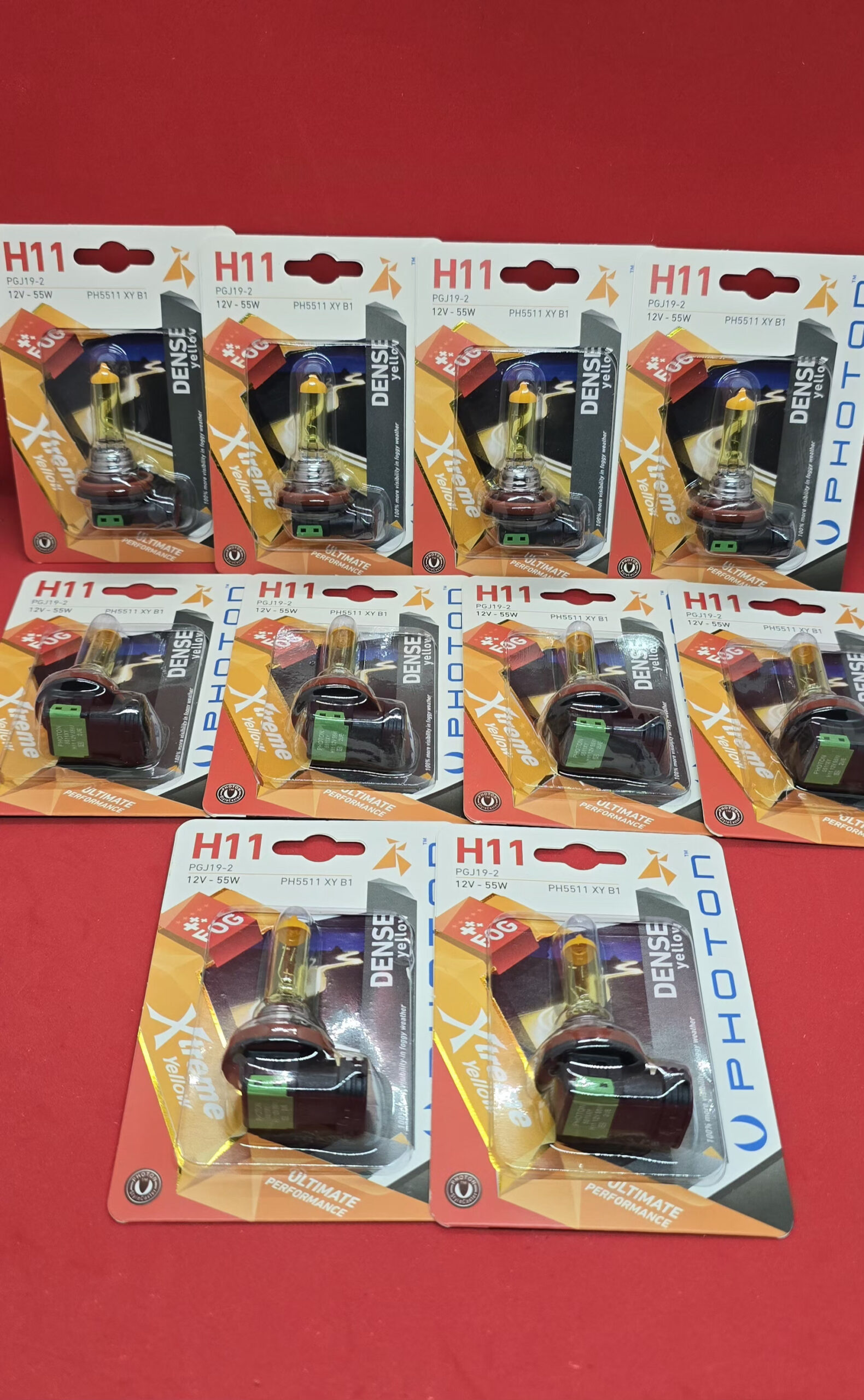 H11-PHOTON-LİMON H11 Photon Extreme Yellow Far Ampulü 12V 55W – Güçlü Sarı Işık Performansı - Görsel 1
