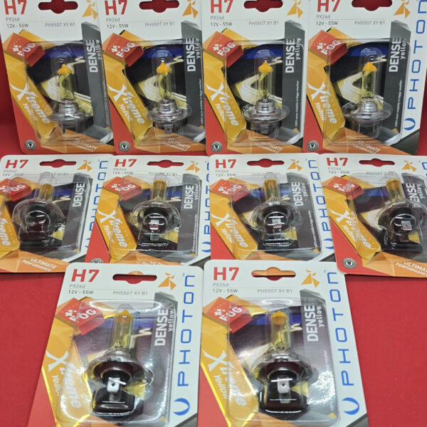 H7 Photon Extreme Yellow Far Ampulü 12V 55W – Güçlü Sarı Işık Performansı