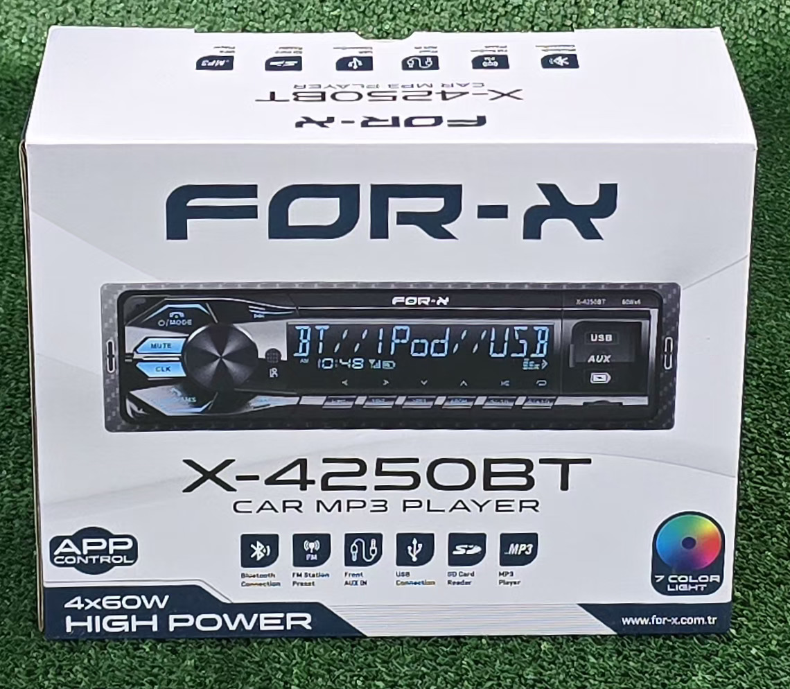TEYP-FOR-X Bluetooth Oto Teyp – USB / AUX / SD Kart Destekli MP3 Çalar - Görsel 1
